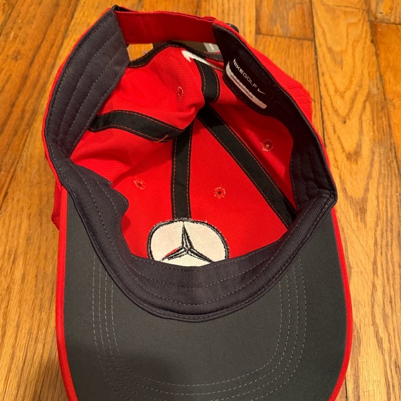 Nike Golf Mercedes-Benz Red Dri-FIT Hat NWT 727043 Adjustable Velcro Cap - Picture 5 of 6